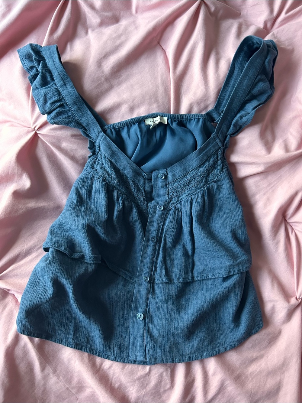 ruffled american eagle tank top